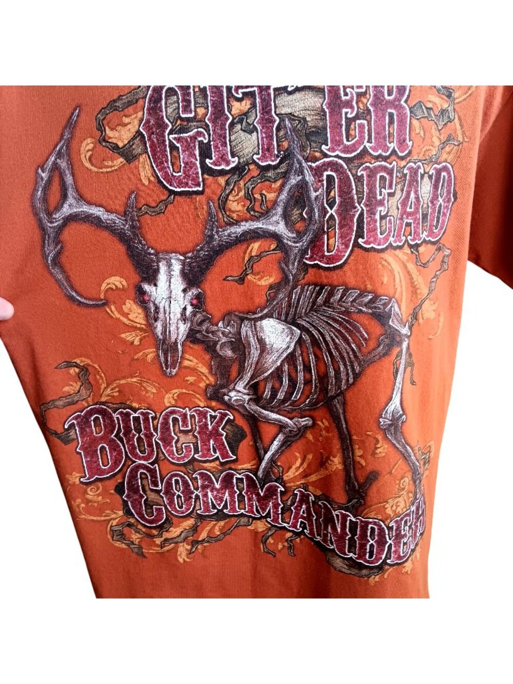 XL T-Shirt Buck Commander "Giter Dead" Graphic Orange Delta Magnum Weight